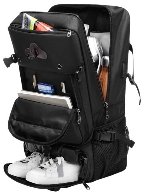Mochila de viagem em tecido Oxford multifuncional com fechadura anti-furto e senha, mochila de grande capacidade para atividades ao ar livre, mochila de montanhismo