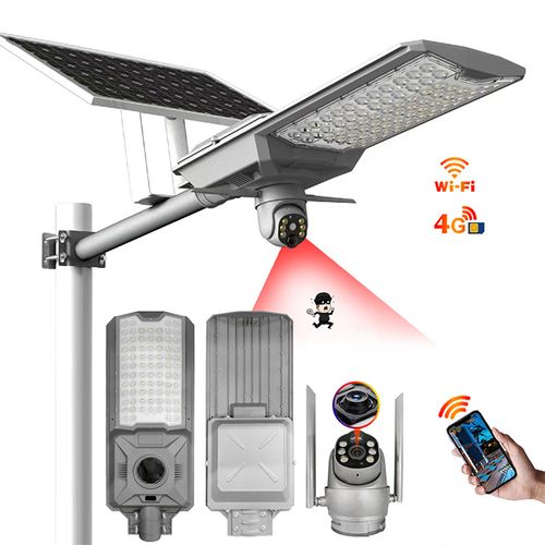 Luz solar LED controlada por aplicação com HD câmara