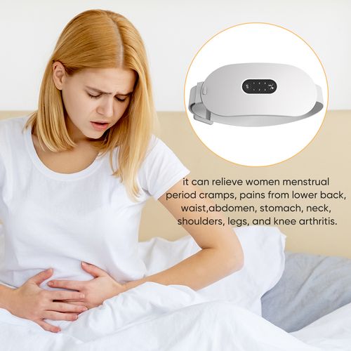 Cinto de aquecimento sem fios mini portátil para cólicas menstruais, alívio da dor, massagem elétrica na cintura, cinto de aquecimento menstrual feminino