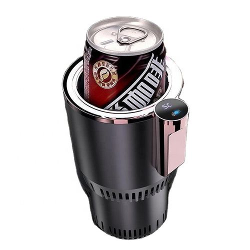Suporte para copos com aquecimento e arrefecimento automático para automóvel, inteligente 2 em 1 com visor de temperatura