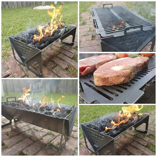 BBQ Fogueira portátil para campismo e churrasqueira dobrável