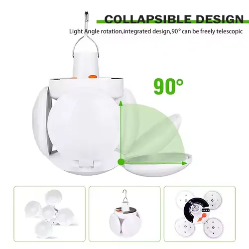 Solar Charging Camping Light Multifunctional Portable Rechargeable Pold Light