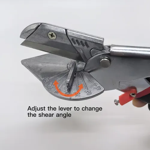 Multi Angle Miter Shear Cutter This Miter Shears is suitable for wire slot, timber strip, hosepipe, PVC pipe and other light materials at quick cutting.