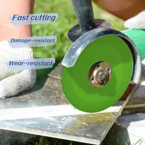 GLASS CUTTING DISC Precise and Fast Cutting: The ultra-thin blade ensures accurate, fast cuts, cut Everything in Seconds cuts. Whether the cutting material is slate, marble, ceramic tiles, or ceramics, you can easily cut, polish, and chamfer to complete the work perfectly