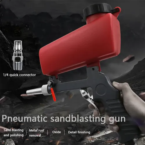 🔥✨Portable Pneumatic Sandblasting Gun Strip paint, remove rust, clean metal, or etch glass like a pro with this high-performance sandblaster gun. Ideal for auto restoration, woodworking, industrial maintenance, and more!
