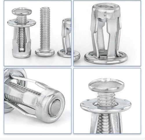50-Piece Set Petal Rivet Nuts (M5) – Expanding Clamping Nuts . Metal Petal-Style Rivet Nuts – Hollow Wall Fasteners