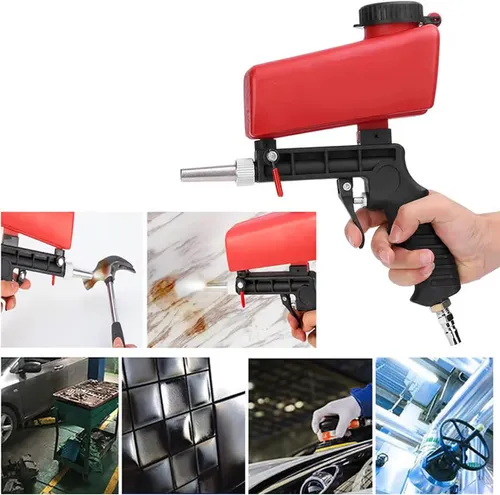 🔥✨Portable Pneumatic Sandblasting Gun Strip paint, remove rust, clean metal, or etch glass like a pro with this high-performance sandblaster gun. Ideal for auto restoration, woodworking, industrial maintenance, and more!