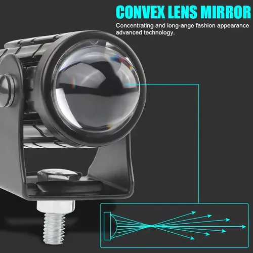 2-Pack Mini LED Driving Lamps with Switch, Dual Color High Luminance Spotlight for Trucks Super bright dual color motorcycle spotlight, yellow and white dual light, one light for two purposes, special design, with switch, easy to install, high quality aluminum material, wide range of uses. Accompany you to drive safely at any time.
