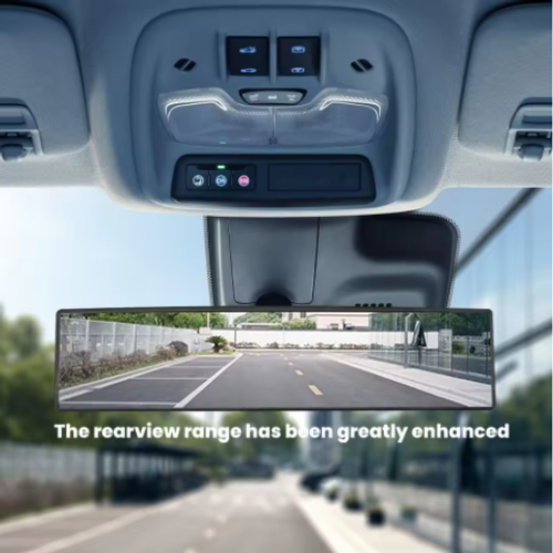 Universal 11 Inch Panoramic Convex Rearview Mirror Wide Angle Anti Glare for Car SUV Truck Safe Driving Reduce Blind Spots