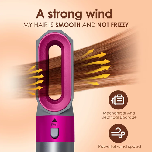 5 IN 1 Hair Dryer Brush Hot Comb Air Volumizer Curler Straightener