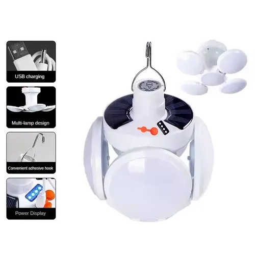 Solar Charging Camping Light Multifunctional Portable Rechargeable Pold Light
