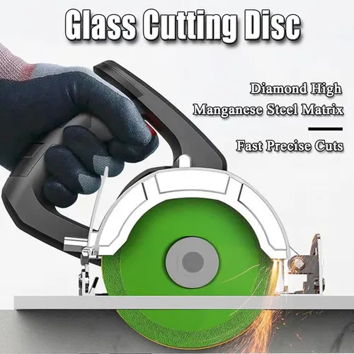 GLASS CUTTING DISC Precise and Fast Cutting: The ultra-thin blade ensures accurate, fast cuts, cut Everything in Seconds cuts. Whether the cutting material is slate, marble, ceramic tiles, or ceramics, you can easily cut, polish, and chamfer to complete the work perfectly