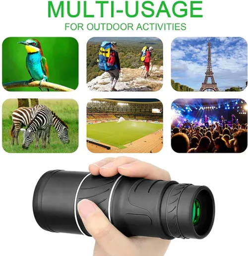 High magnification monocular telescope, manual focus, portable mini telescope with tripod and smartphone holder, convenient for cell phone to take distant photos and record videos, suitable for hiking, camping, sight-seeing, watching sports events and bird-watching, etc.
