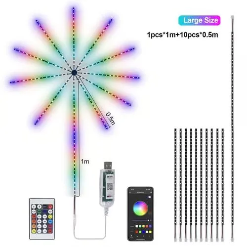 💡WiFi Bluetooth Smart Fireworks Led Light