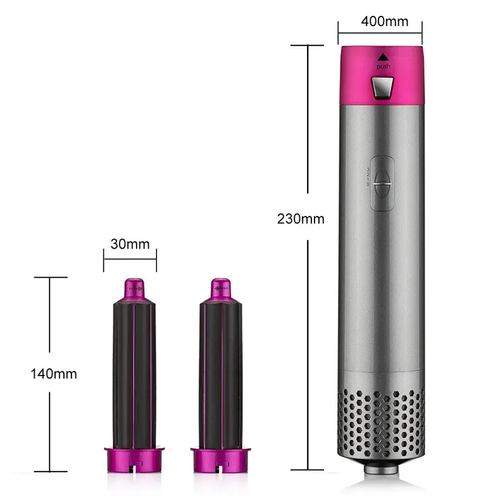 5 IN 1 Hair Dryer Brush Hot Comb Air Volumizer Curler Straightener