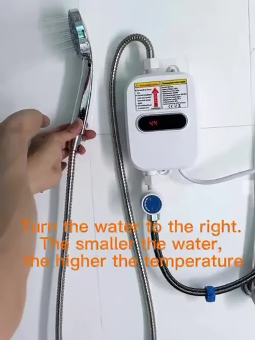 Aquecedor de água termostático instantâneo Instant heat, no water storage or preheating required. Use the same amount of water and electricity as you use, eliminating the need for repeated heating and preserving, eliminating waste at home.