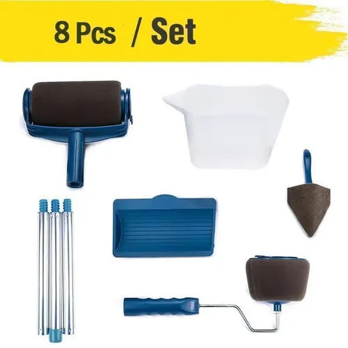 Rolo de pintura, pincel, ferramenta de pintura com cabo NTETUUDO NACASA M Seu interior precisa de renovacao?Mas voce está cansado de instalar lonas e fita adesiva, perdendo tempo subindo e descendo escadas paracolocar mais tinta no lixo? Vocé tem medo de respingos e manchas de tinta por todo lado? Acabou!Leva apenas 5 minutos para terminar uma parede