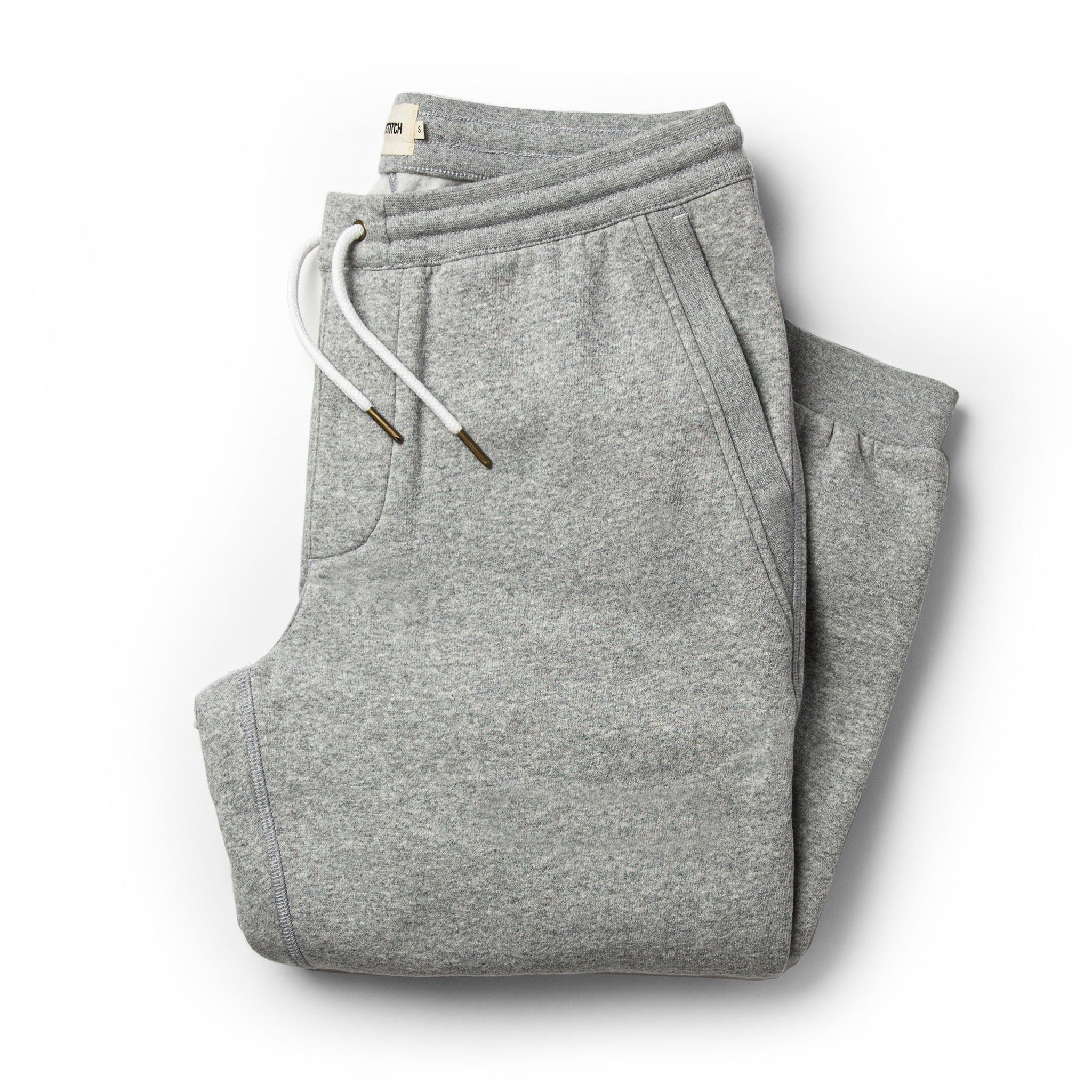 Roevn Heavy Bag Pant in Heather Grey Fleece