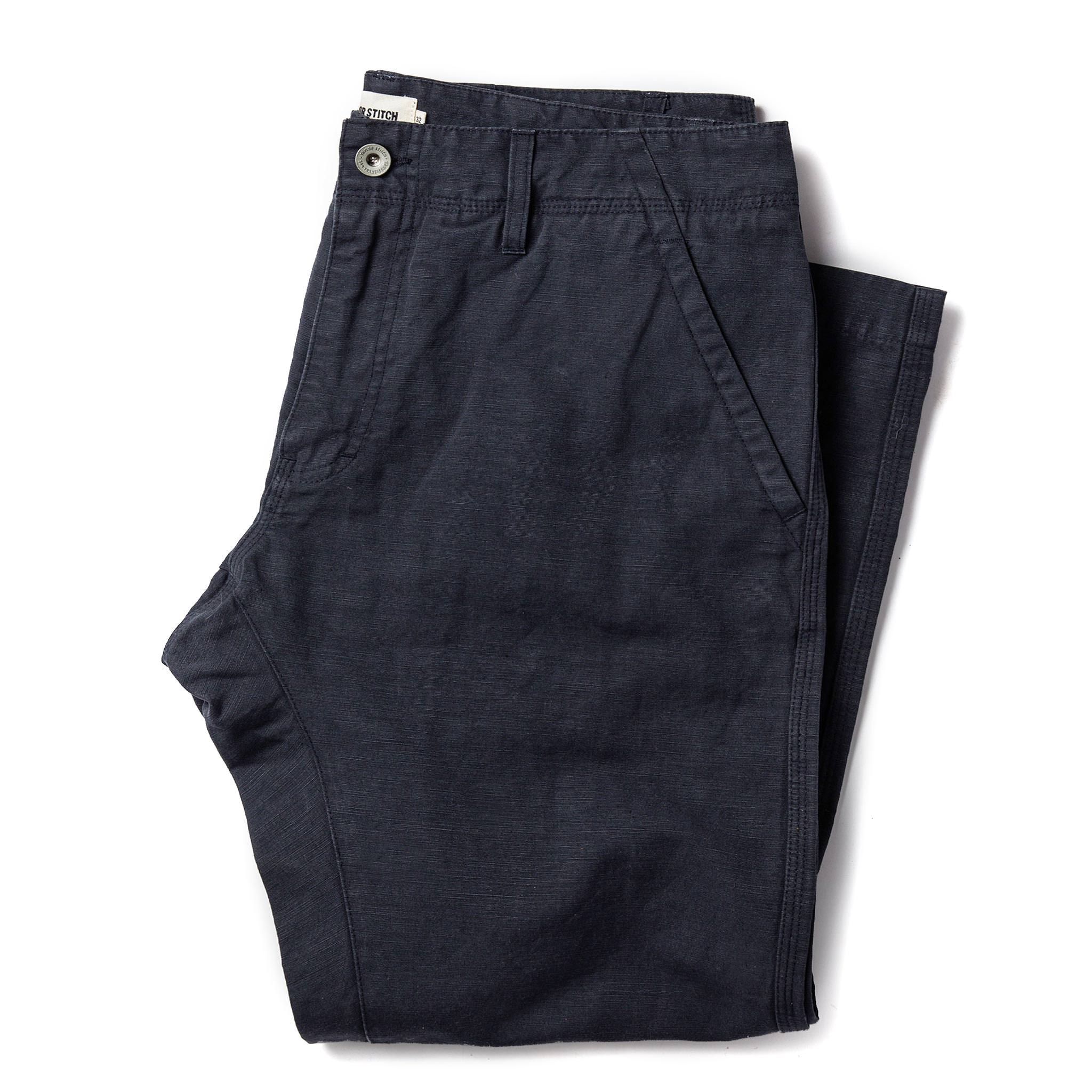 Roevn Morse Pant in Navy Slub Linen