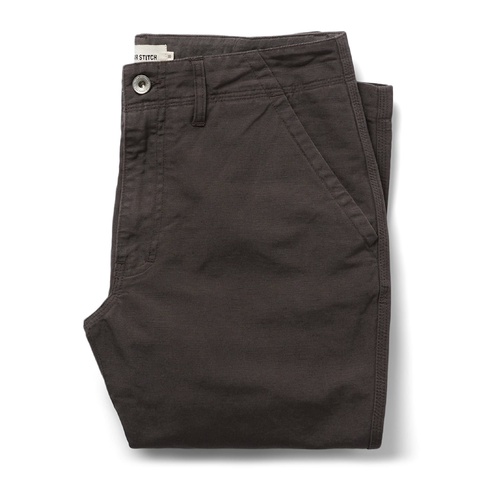 Roevn Morse Pant in Dark Charcoal Slub