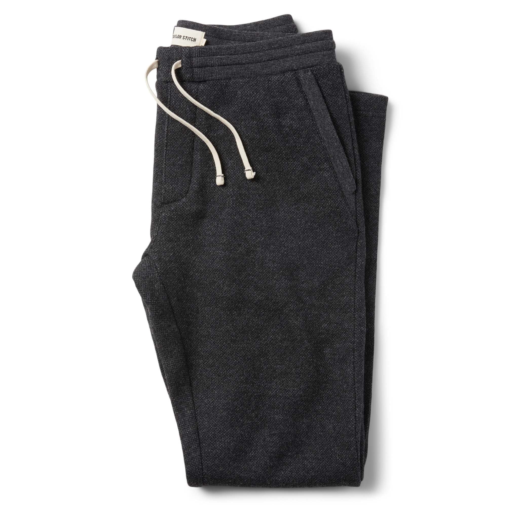 Roevn Weekend Pant in Charcoal Herringbone Wool