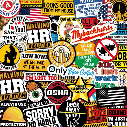 🏆✨Hot products🔥150 PCS Funny Hard Hat Stickers