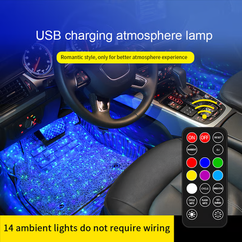 🔥Car Interior Ambient Lights- (Contains 4 light bars)