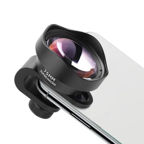 Lente supermacro de 75 mm para telemóvel, lente macro compatível com smartphones, lente 4K HD (com clipe)
