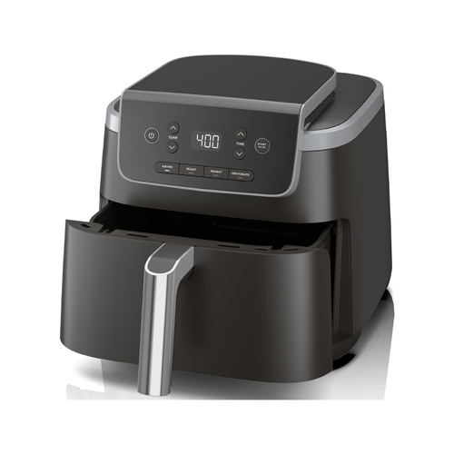 Smart digital control air fryer, non-stick stainless steel hot basket, square, oil-free