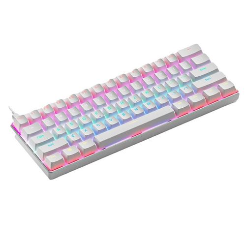 Teclado mecânico HZGAMER Green Tea Axis de 61 teclas sem efeito fantasma
