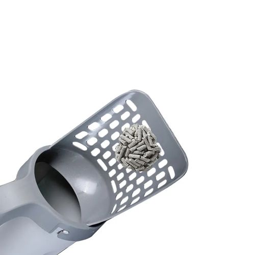 Qbellpet Pá de areia para gatos de alta qualidade, pá integrada removível e profunda para areia de gatos com recipiente para areia