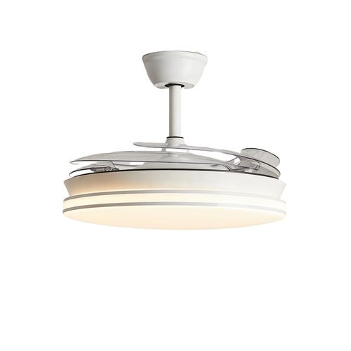 Decoração de quarto Comando à distância Baixa voltagem CA Motor CC Ventilador de teto LED invisível Luz