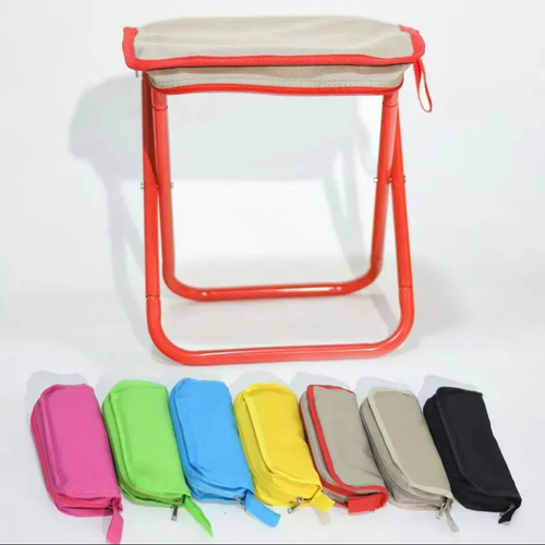 Portable Folding Fishing Chair with Durable Zipper Bag, Small Outdoor Furniture for Traveling, Camping, Picnic, Park Use
