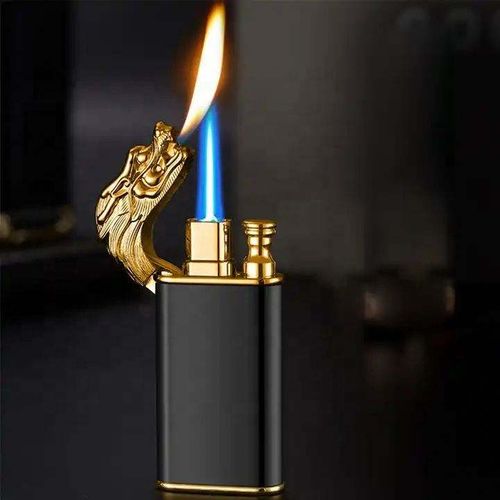 Custom dragon shaped torch jet cigarette lighter with switchable flame for cigar accessories windproof flame lighter