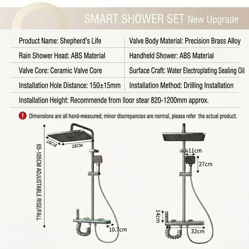 Premium Digital Display Thermostatic Shower Set