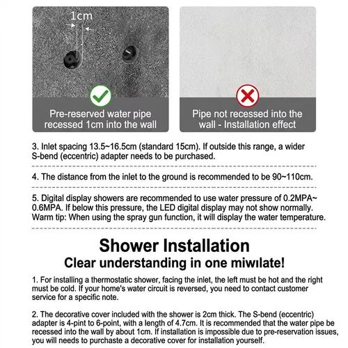 Premium Digital Display Thermostatic Shower Set
