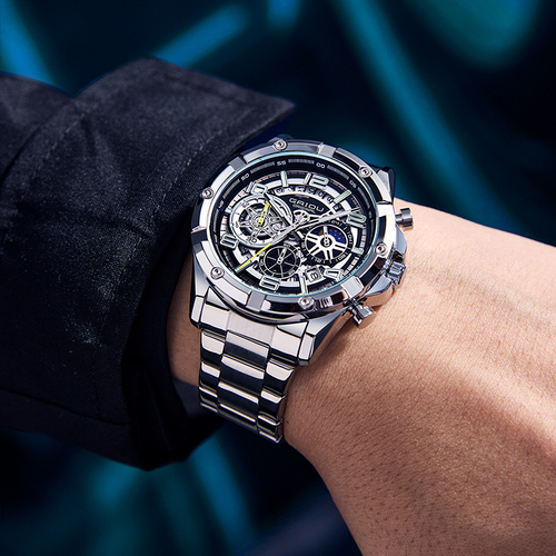 Men's business hollow luminous watch