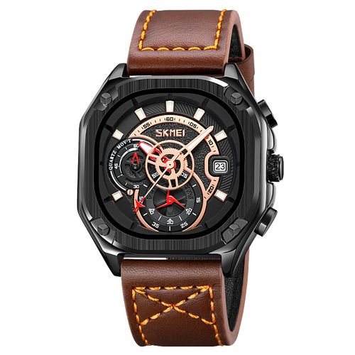 Men's Vintage Genuine Leather Waterproof Watch