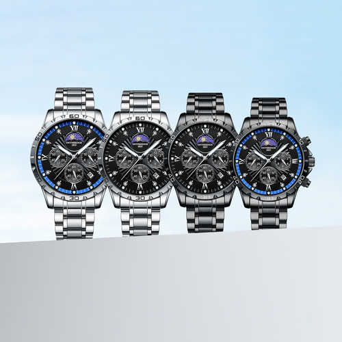 Men's stylish business chronograph watch