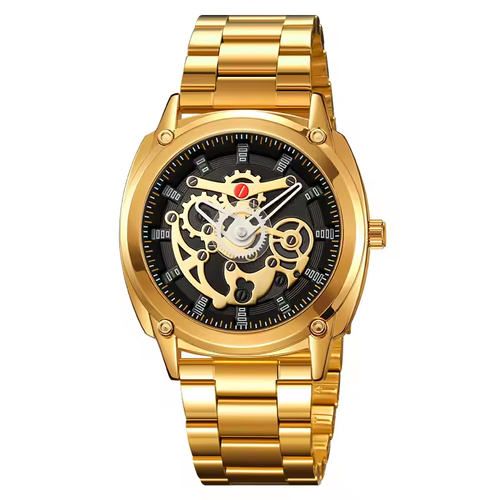 Men's mechanical style waterproof watch