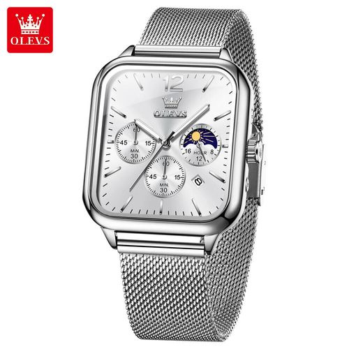 Men's fashion luxury waterproof square watch