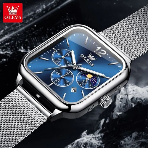 Men's fashion luxury waterproof square watch