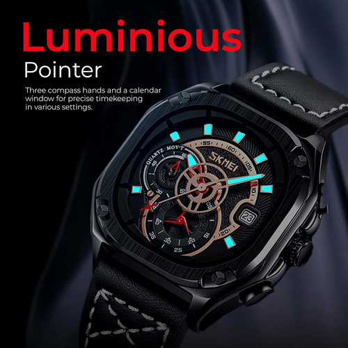 Men's Vintage Genuine Leather Waterproof Watch