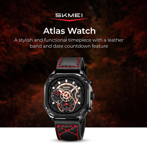 Men's Vintage Genuine Leather Waterproof Watch