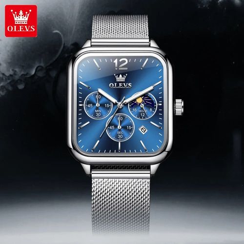 Men's fashion luxury waterproof square watch