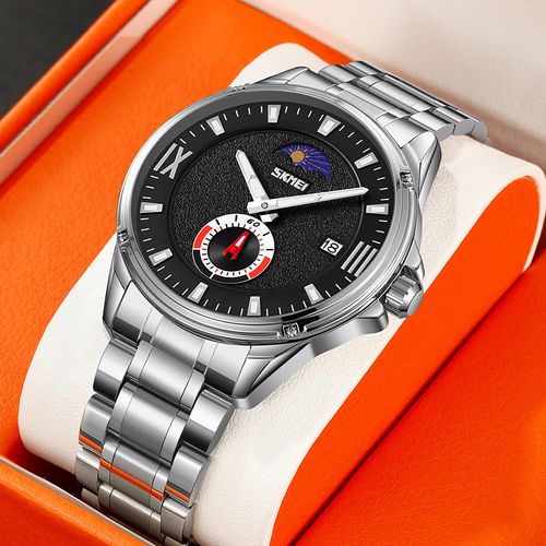 Men's Moon Phase Waterproof Watch
