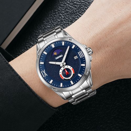 Men's Moon Phase Waterproof Watch