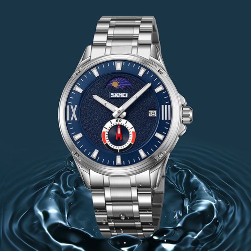 Men's Moon Phase Waterproof Watch