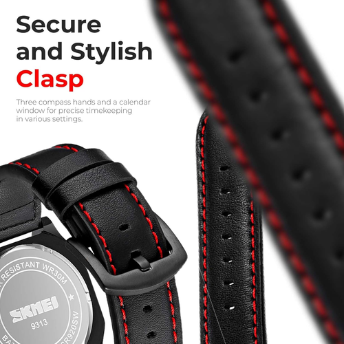 Men's Vintage Genuine Leather Waterproof Watch
