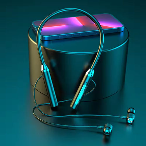 Casque Bluetooth tour de cou TWS stéréo HIFI sport avec mic, écouteurs magnétiques, étanche
